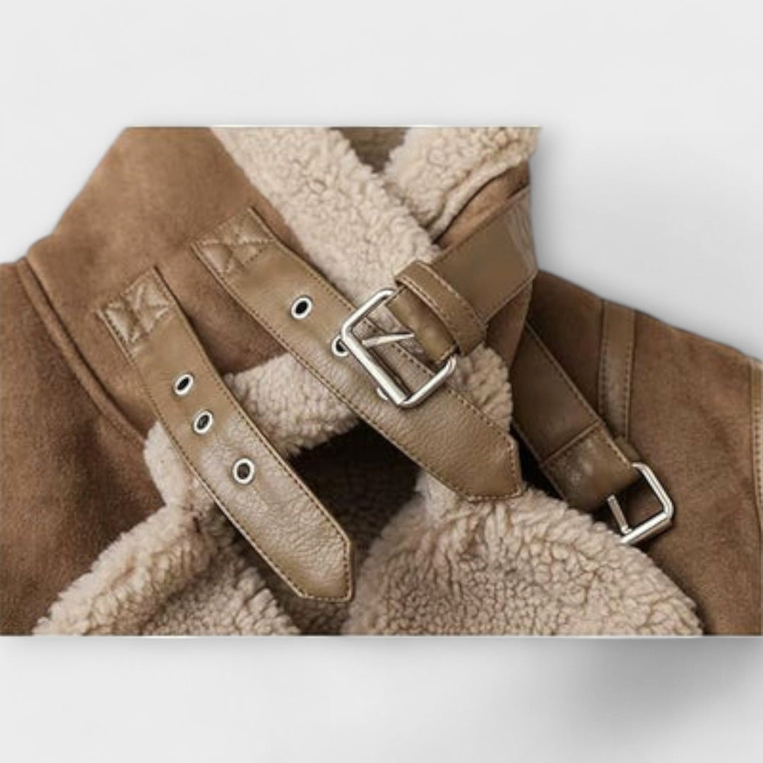 Aurora Shearling Aviator Jacket