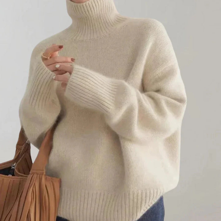 Mila™ | Loose-fit knitted turtleneck sweater