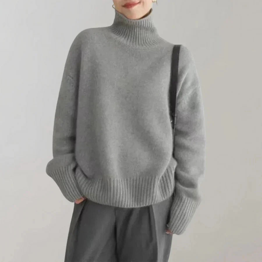 Mila™ | Loose-fit knitted turtleneck sweater