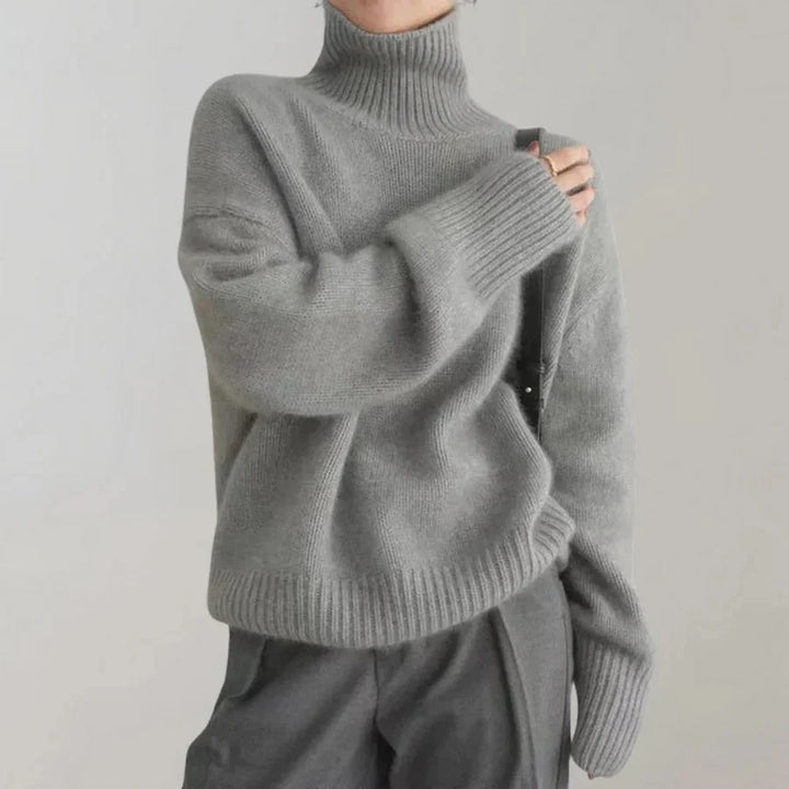 Mila™ | Loose-fit knitted turtleneck sweater