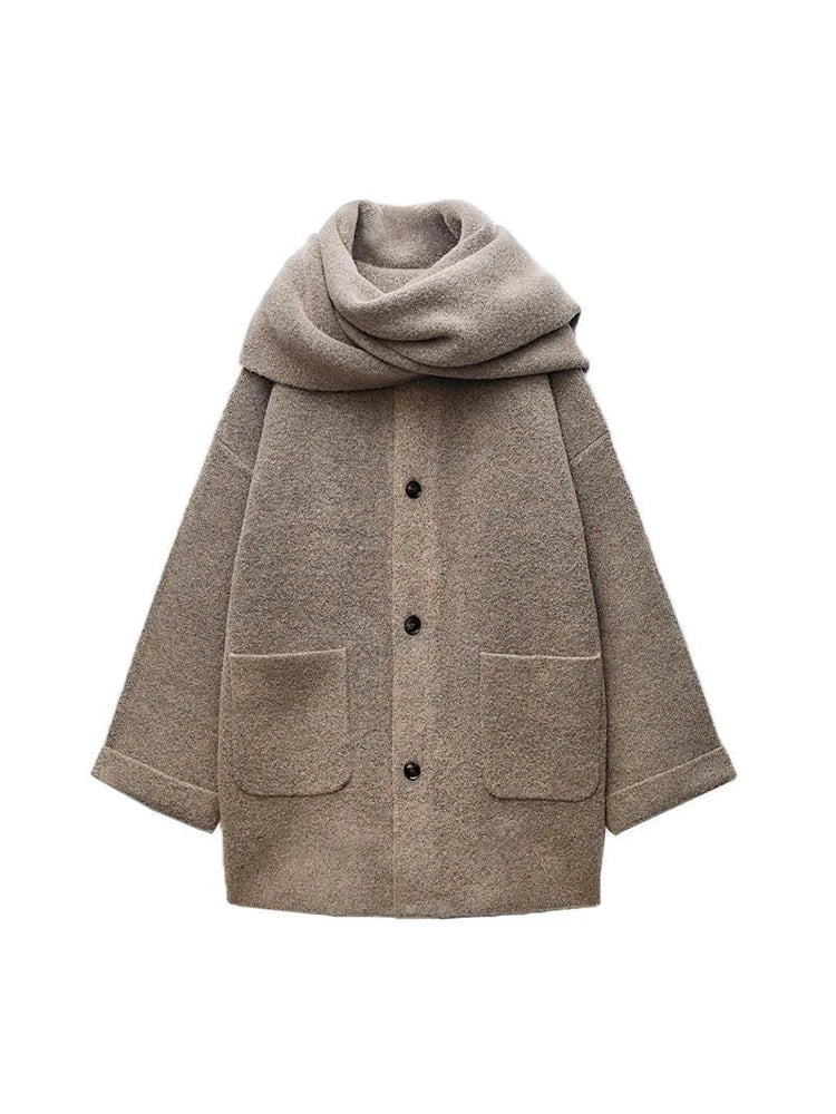 Abigail | Knitted Cardigan with Scarf
