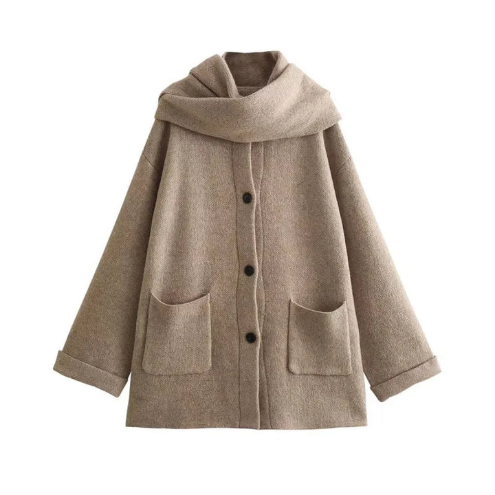 Abigail | Knitted Cardigan with Scarf