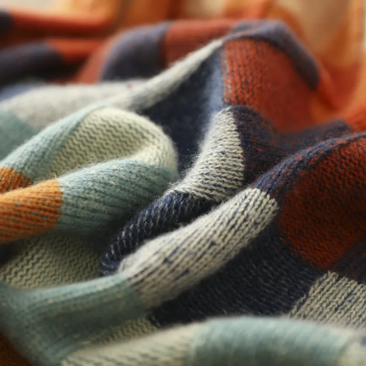Sophia™ - Cozy Cashmere Patchwork Turtleneck