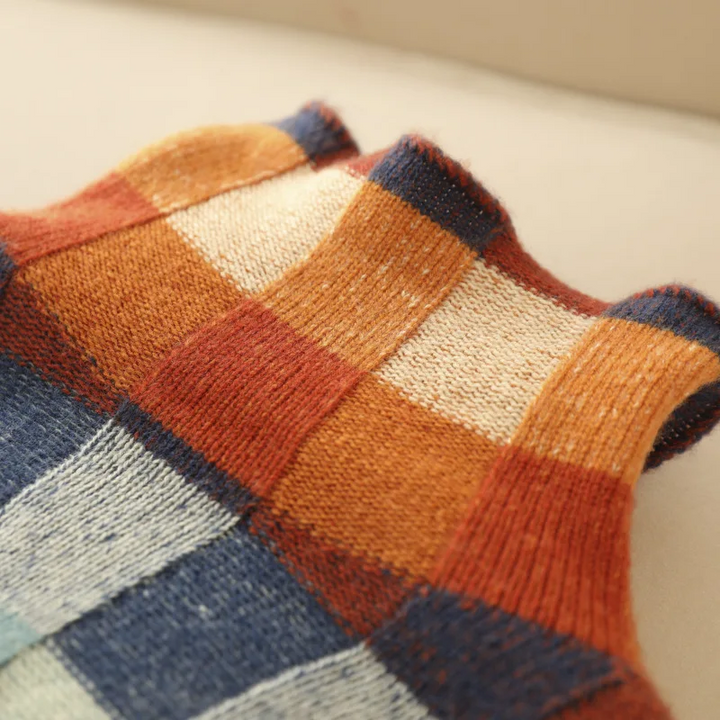 Sophia™ - Cozy Cashmere Patchwork Turtleneck