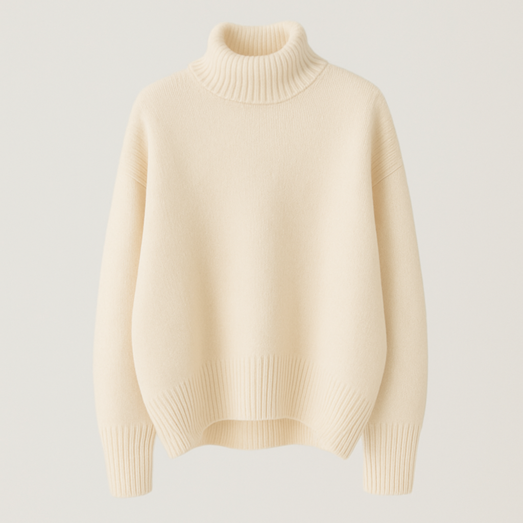 Mila™ | Loose-fit knitted turtleneck sweater