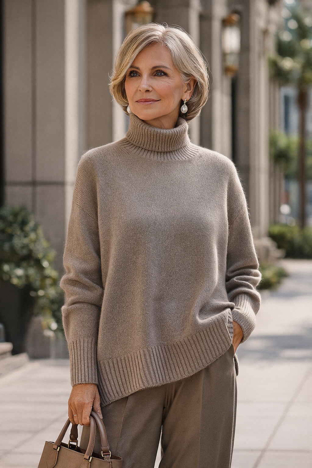 Mila™ | Loose-fit knitted turtleneck sweater
